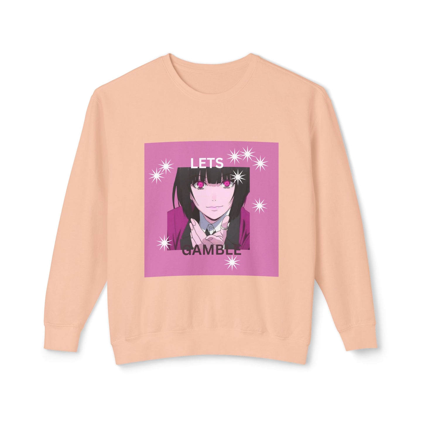 Unisex Lightweight Crewneck Sweatshirt, Lets Gamble Crewneck, Casual Gaming Apparel, Comfortable Sweatshirt Gift, Relaxed Fit Streetwear