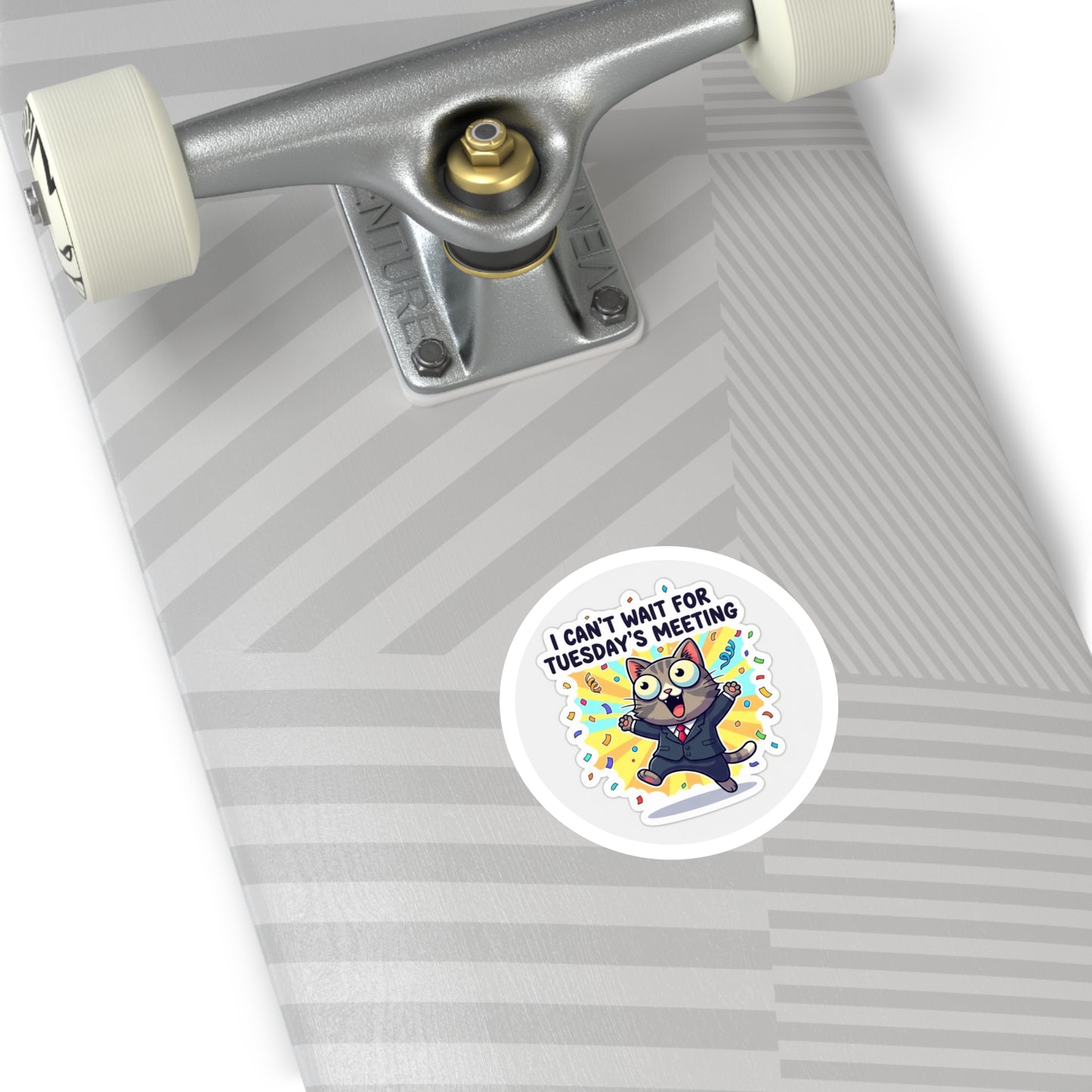 Exciting Round Stickers for Meetings, Fun Office Decor, Cat Lover Gifts, Motivational Stickers, Indoor/Outdoor Use
