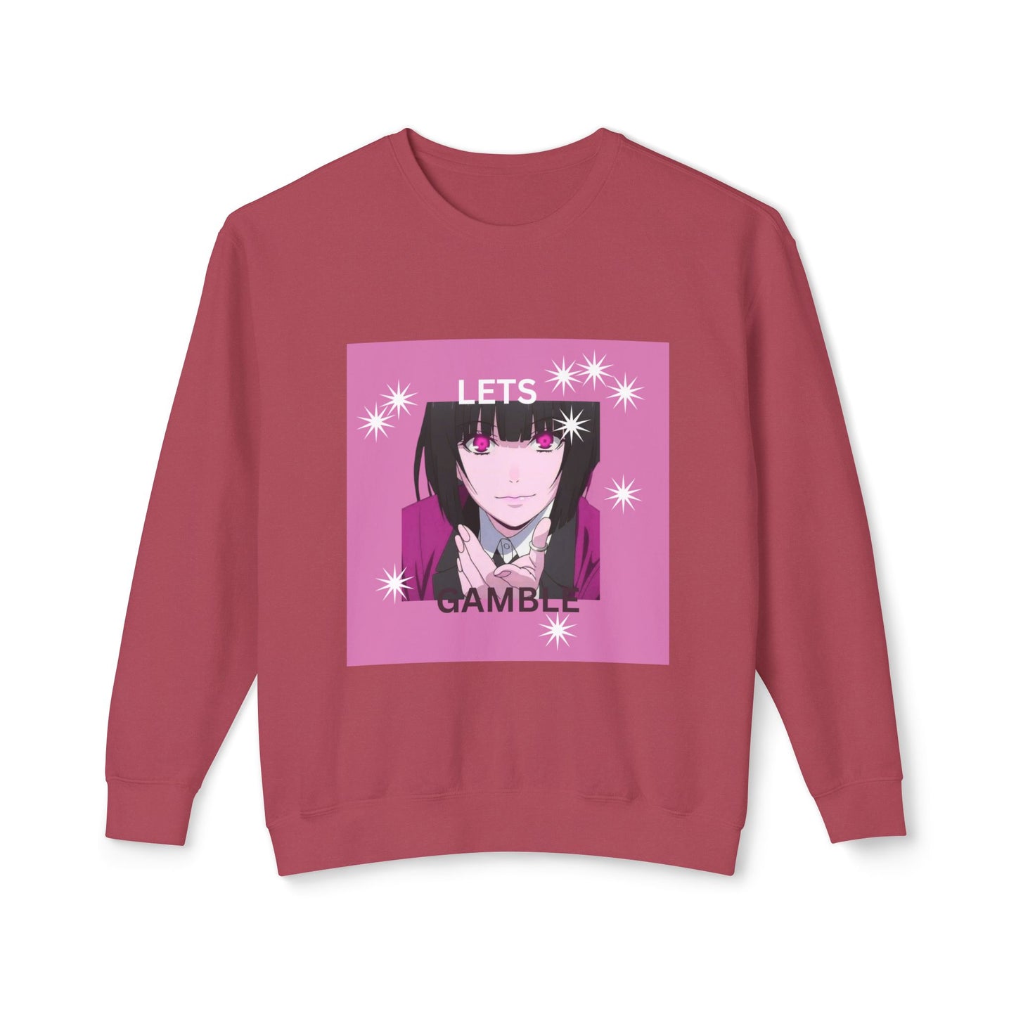 Unisex Lightweight Crewneck Sweatshirt, Lets Gamble Crewneck, Casual Gaming Apparel, Comfortable Sweatshirt Gift, Relaxed Fit Streetwear