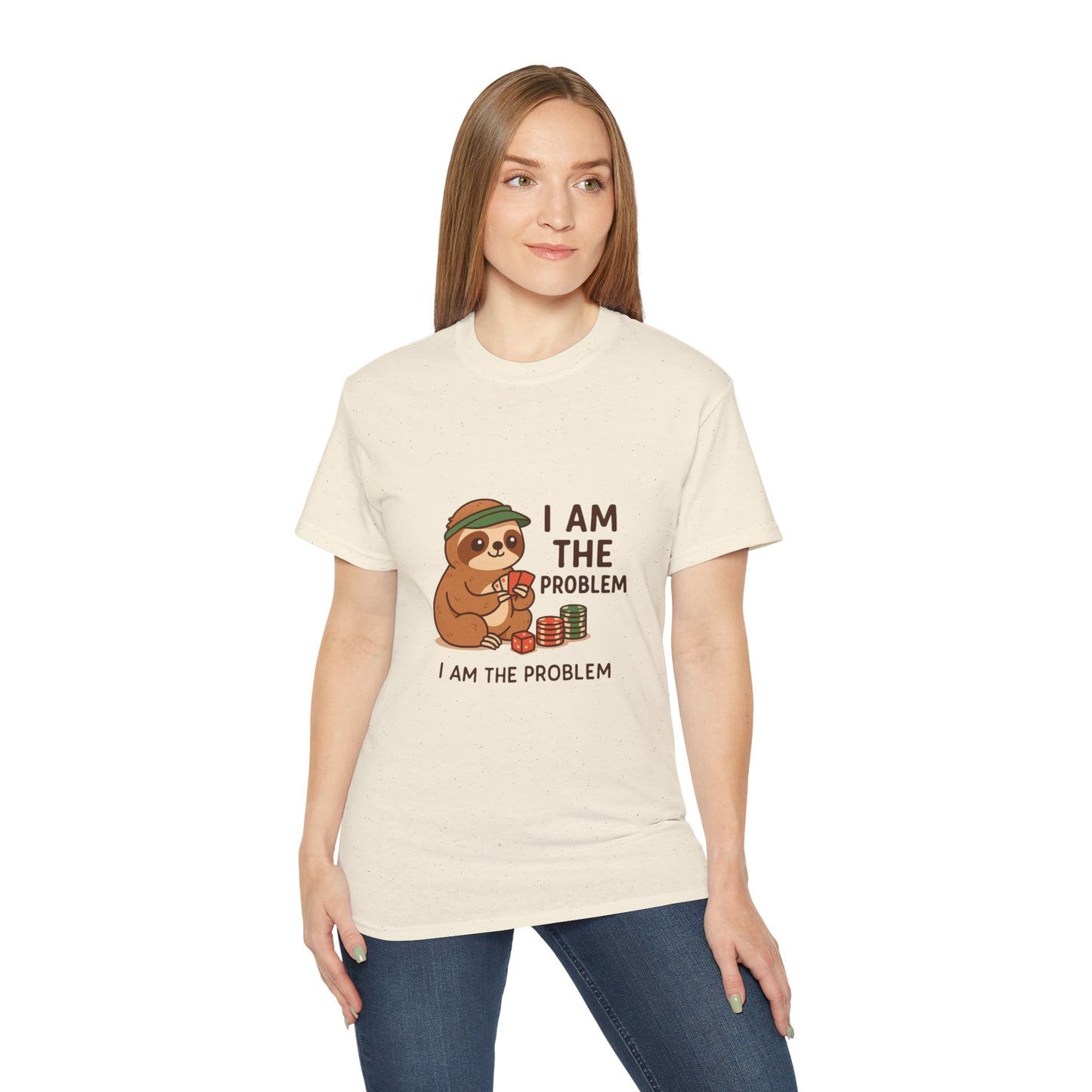 Playful Sloth Graphic Tee - Funny Gift for Animal Lovers, Unisex Cotton Shirt, Casual Wear, Unique Birthday Present, Cute Humor Top