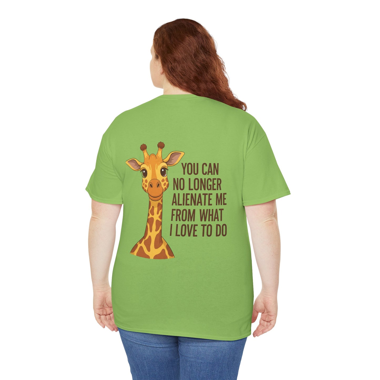 Giraffe Quote Tee, Cute Animal Shirt for Nature Lovers, Unisex Cotton T-Shirt, Gift for Birthdays, Wildlife Enthusiasts, Fun Casual Wear