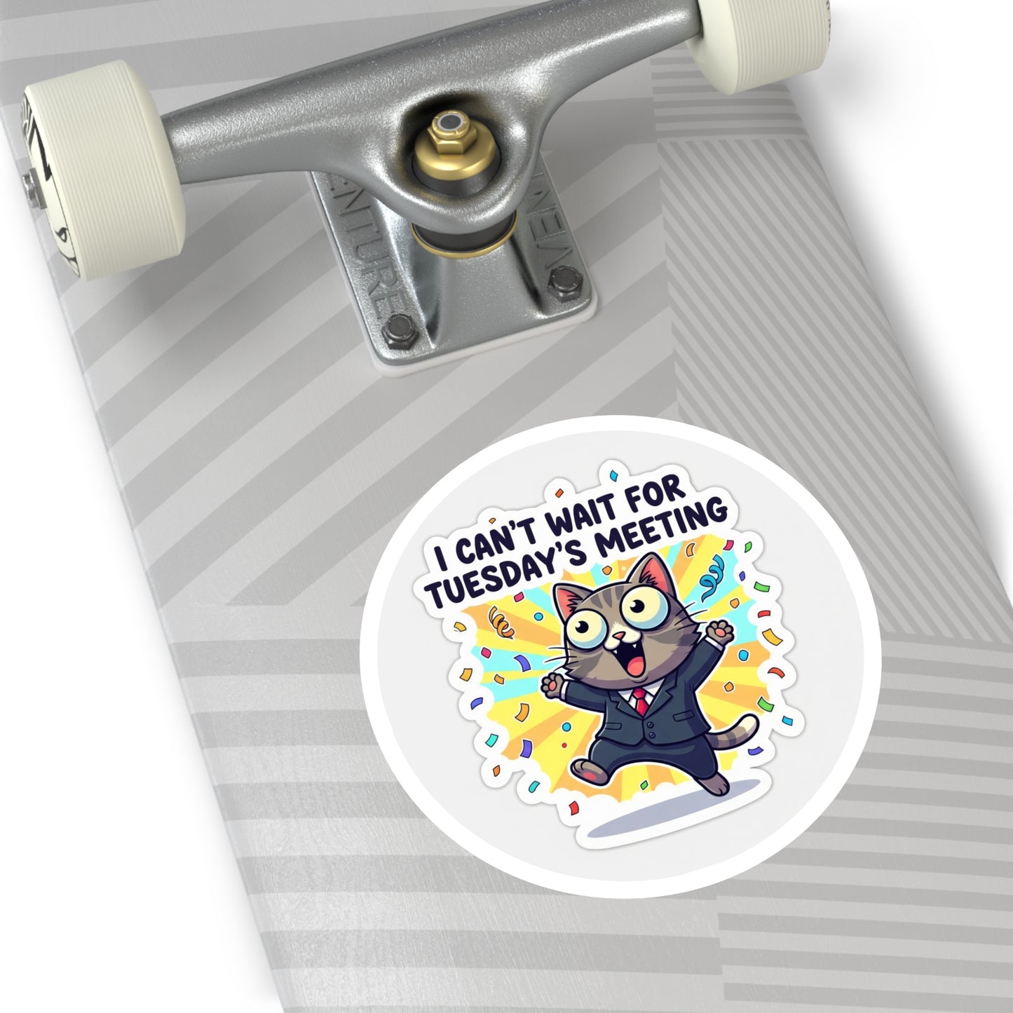 Exciting Round Stickers for Meetings, Fun Office Decor, Cat Lover Gifts, Motivational Stickers, Indoor/Outdoor Use