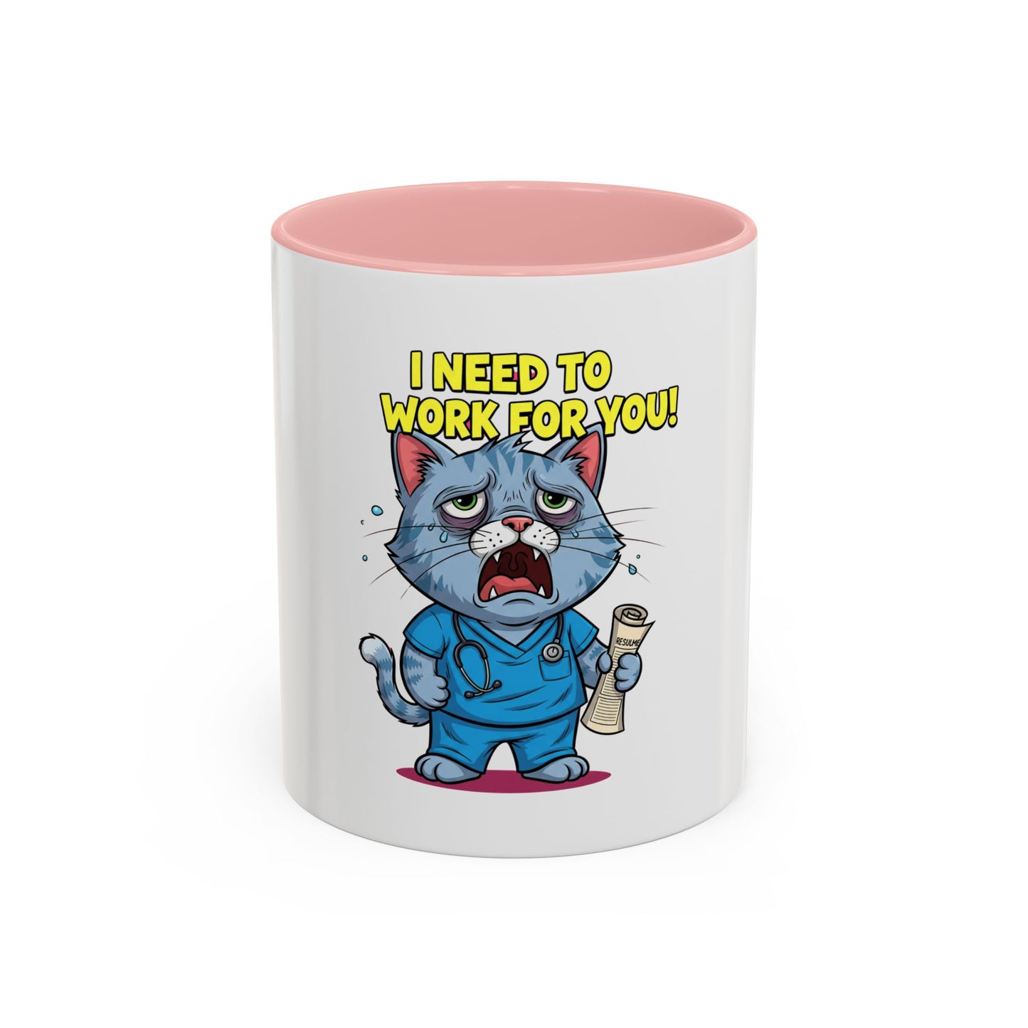 Funny Cat Coffee Mug, Gift for Cat Lovers, Office Humor Mug, Cute Animal Cup, Unique Gift for Birthdays