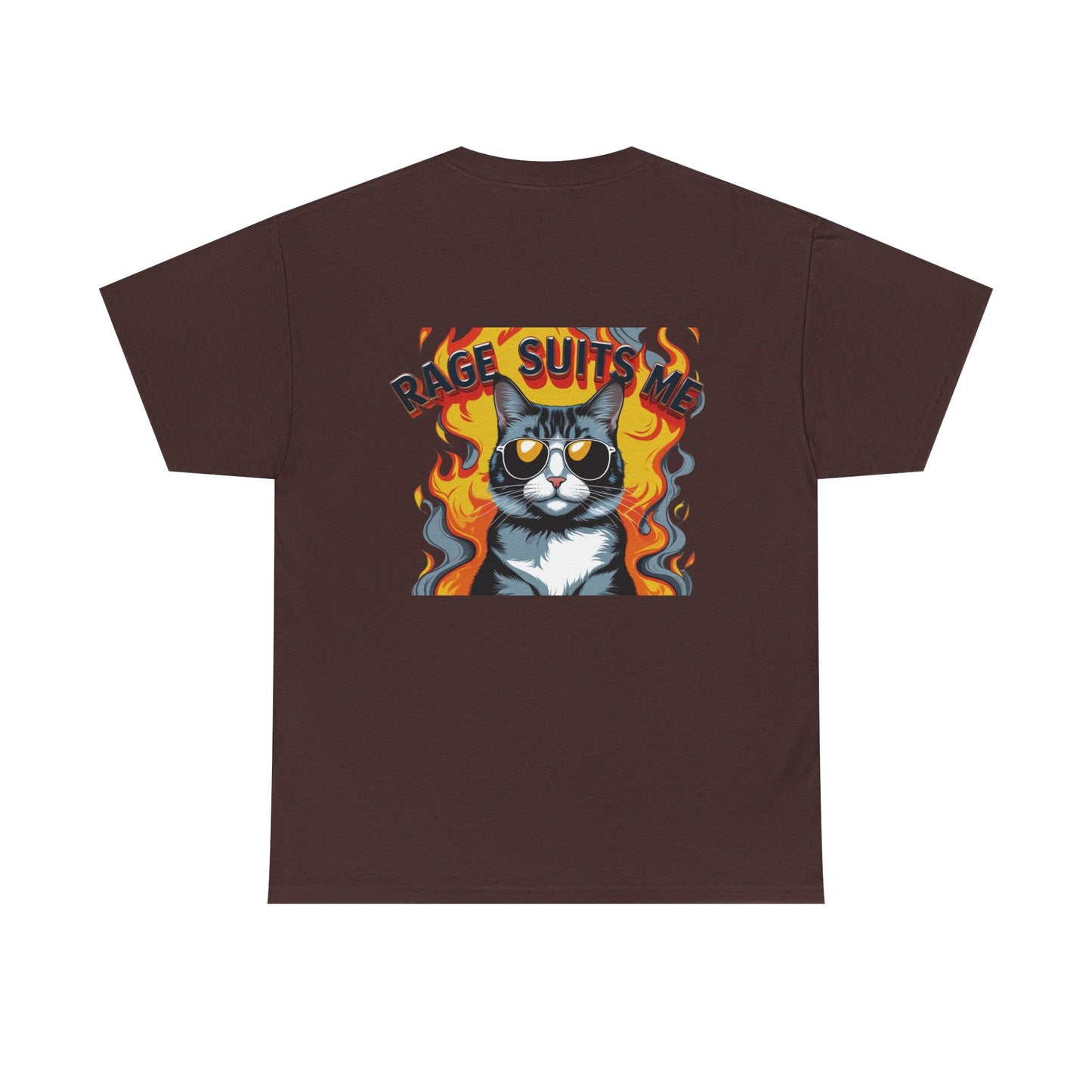 Rage Suit Unisex Heavy Cotton Tee | Cat Lovers Gift, Funny T-Shirt, Cool Graphic Tee, Casual Wear, Birthday Present