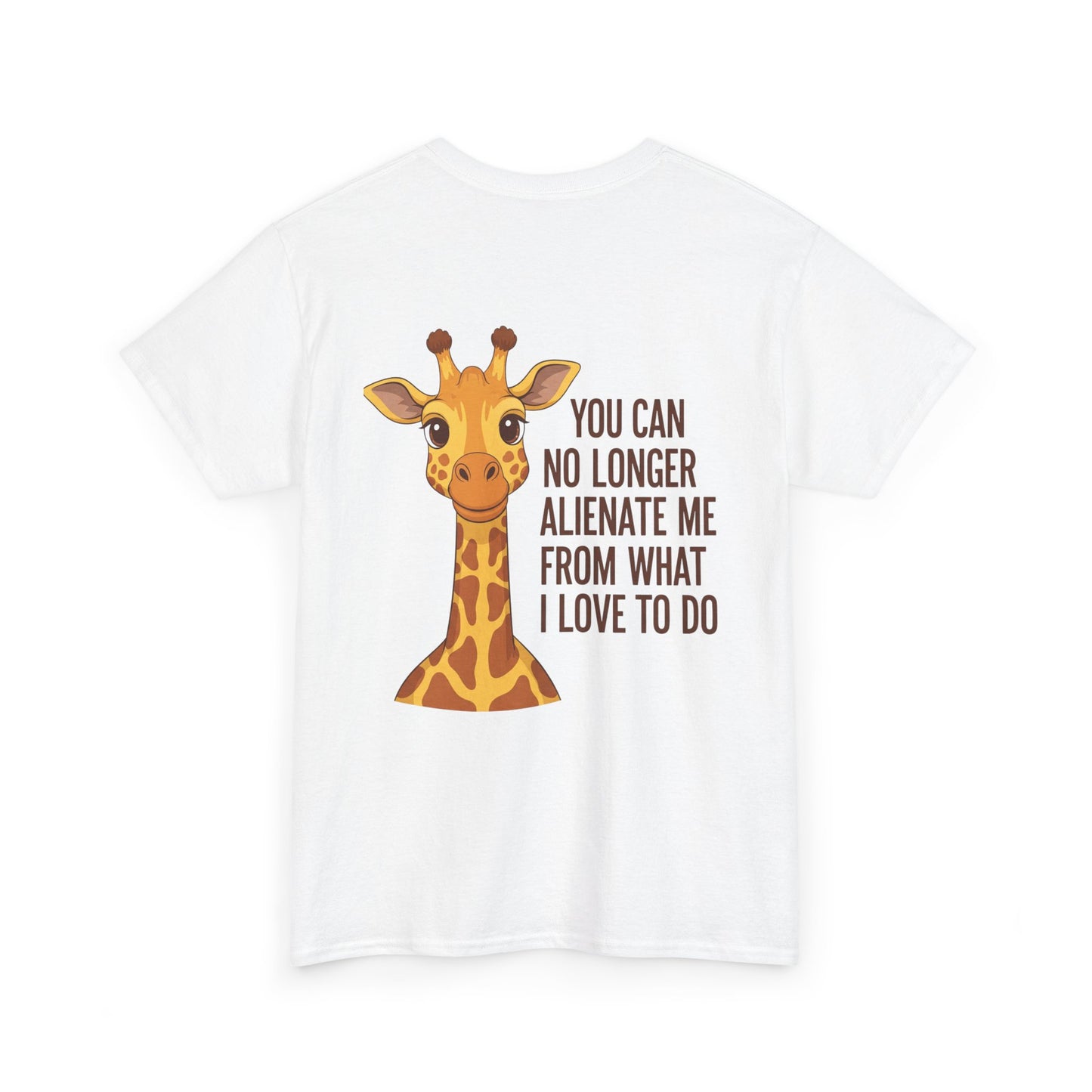 Giraffe Quote Tee, Cute Animal Shirt for Nature Lovers, Unisex Cotton T-Shirt, Gift for Birthdays, Wildlife Enthusiasts, Fun Casual Wear
