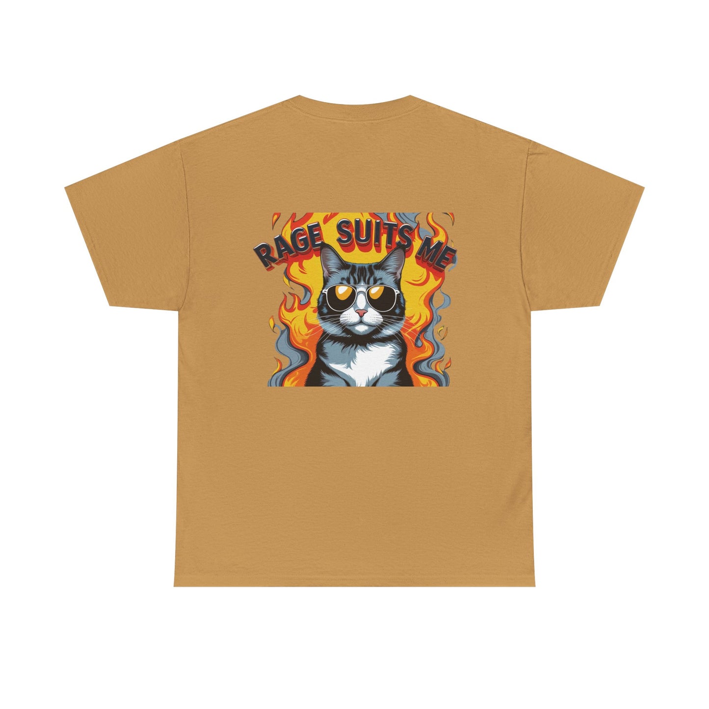 Rage Suit Unisex Heavy Cotton Tee | Cat Lovers Gift, Funny T-Shirt, Cool Graphic Tee, Casual Wear, Birthday Present