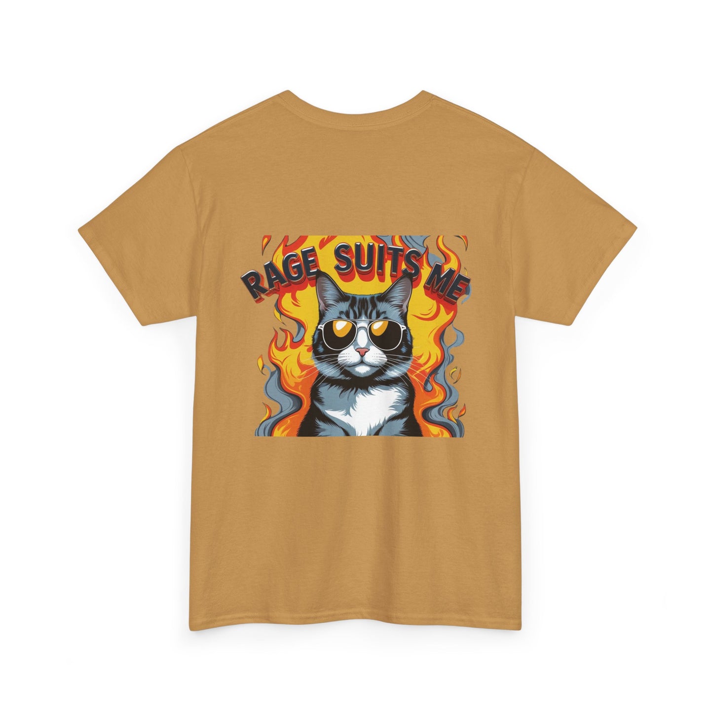 Rage Suit Unisex Heavy Cotton Tee | Cat Lovers Gift, Funny T-Shirt, Cool Graphic Tee, Casual Wear, Birthday Present