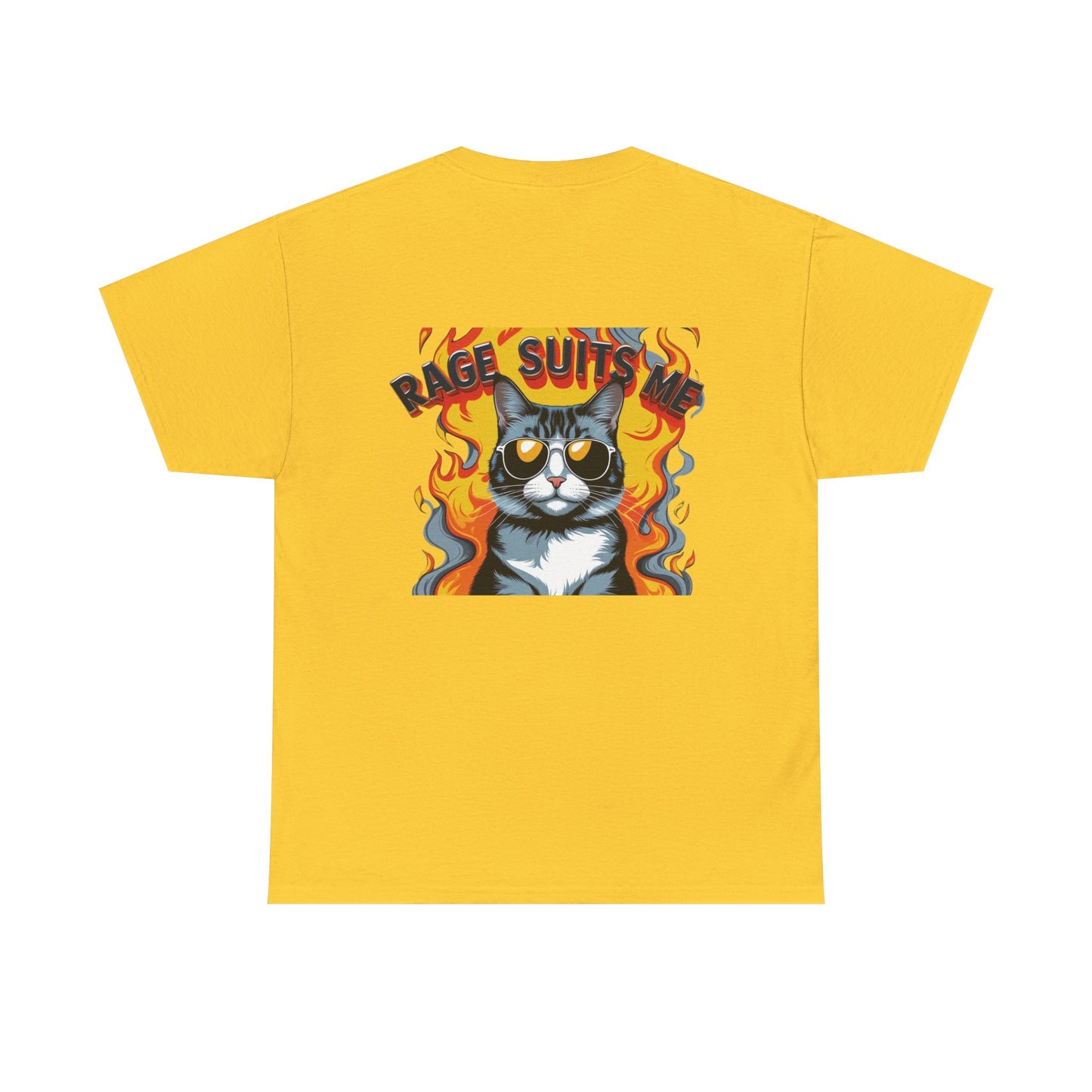 Rage Suit Unisex Heavy Cotton Tee | Cat Lovers Gift, Funny T-Shirt, Cool Graphic Tee, Casual Wear, Birthday Present