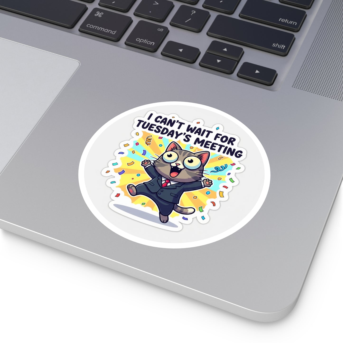 Exciting Round Stickers for Meetings, Fun Office Decor, Cat Lover Gifts, Motivational Stickers, Indoor/Outdoor Use