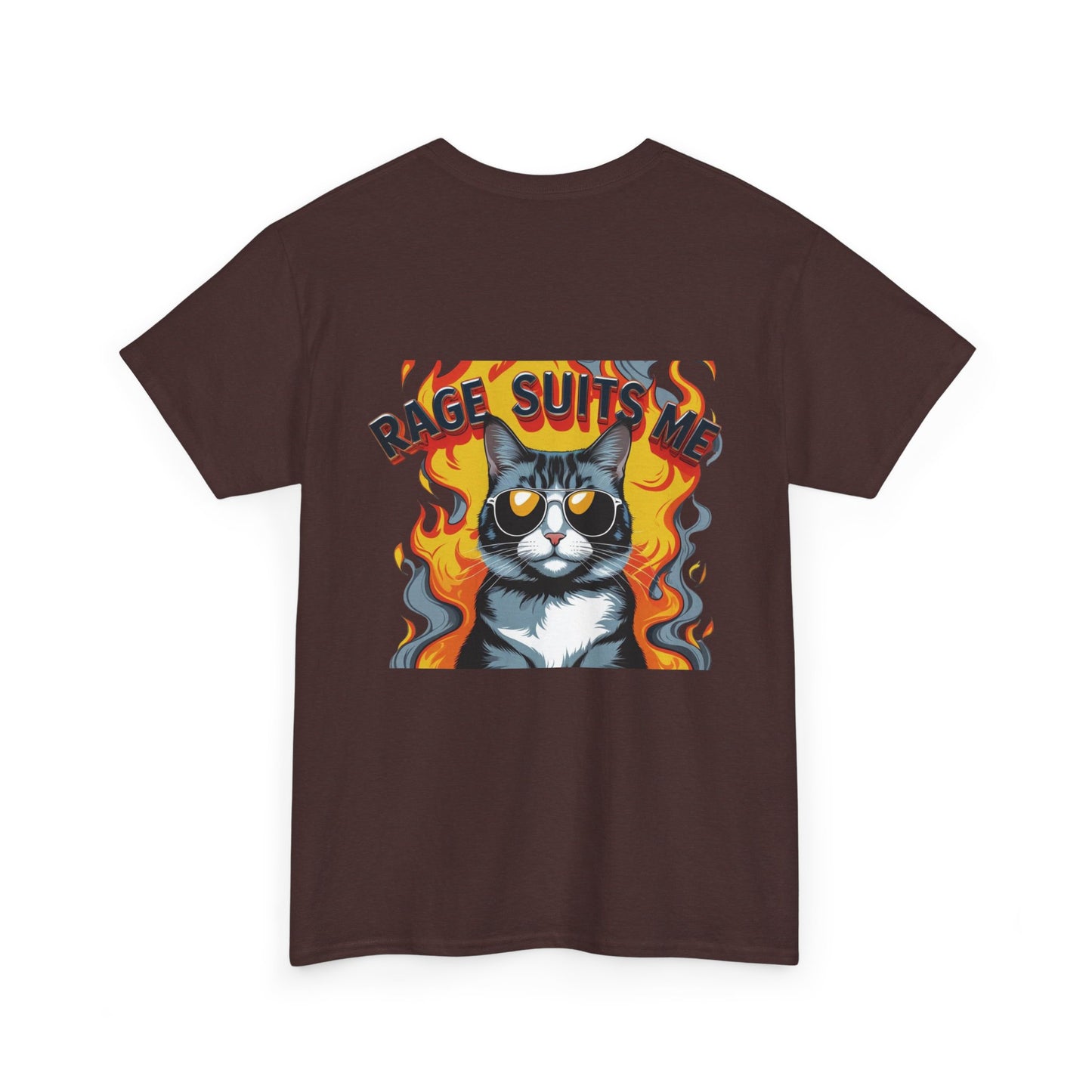 Rage Suit Unisex Heavy Cotton Tee | Cat Lovers Gift, Funny T-Shirt, Cool Graphic Tee, Casual Wear, Birthday Present