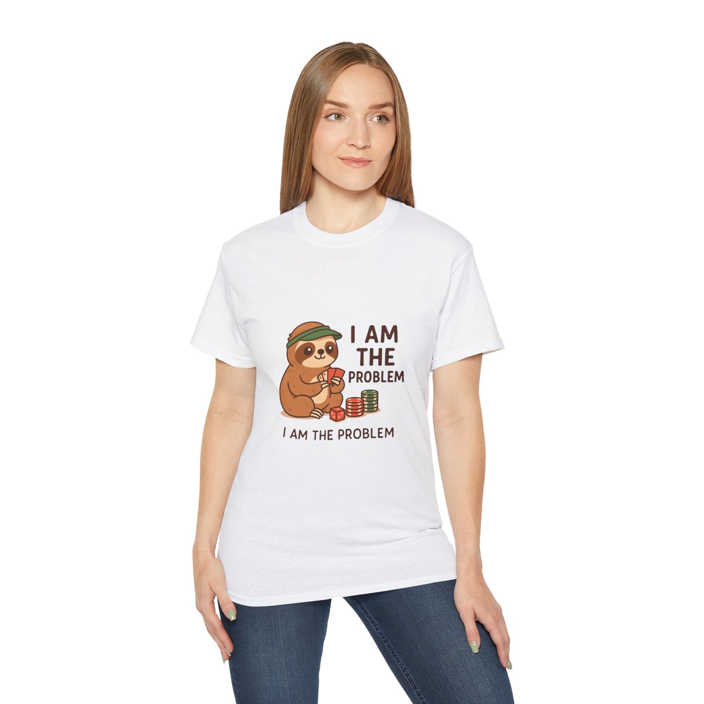 Playful Sloth Graphic Tee - Funny Gift for Animal Lovers, Unisex Cotton Shirt, Casual Wear, Unique Birthday Present, Cute Humor Top