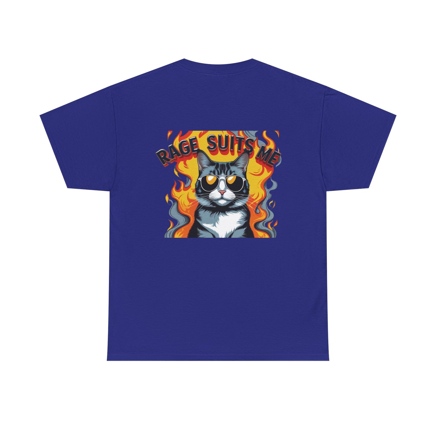 Rage Suit Unisex Heavy Cotton Tee | Cat Lovers Gift, Funny T-Shirt, Cool Graphic Tee, Casual Wear, Birthday Present