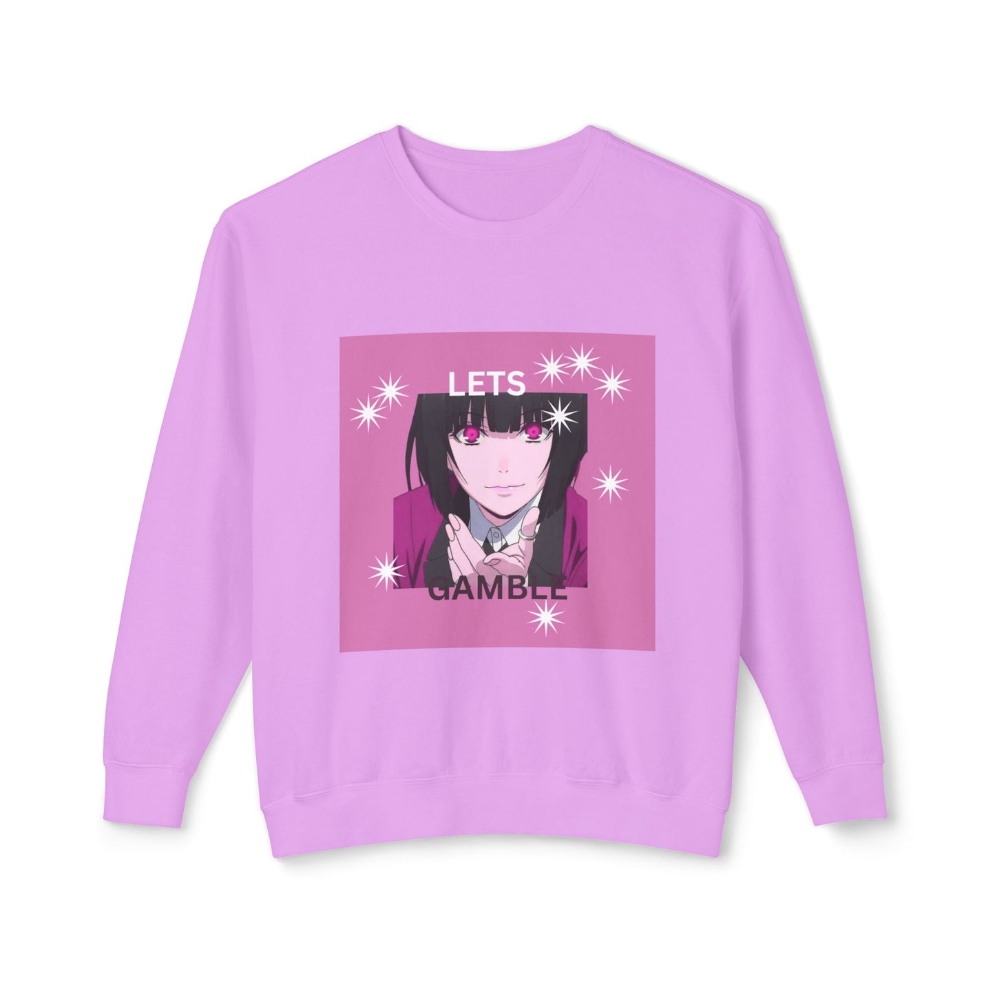 Unisex Lightweight Crewneck Sweatshirt, Lets Gamble Crewneck, Casual Gaming Apparel, Comfortable Sweatshirt Gift, Relaxed Fit Streetwear