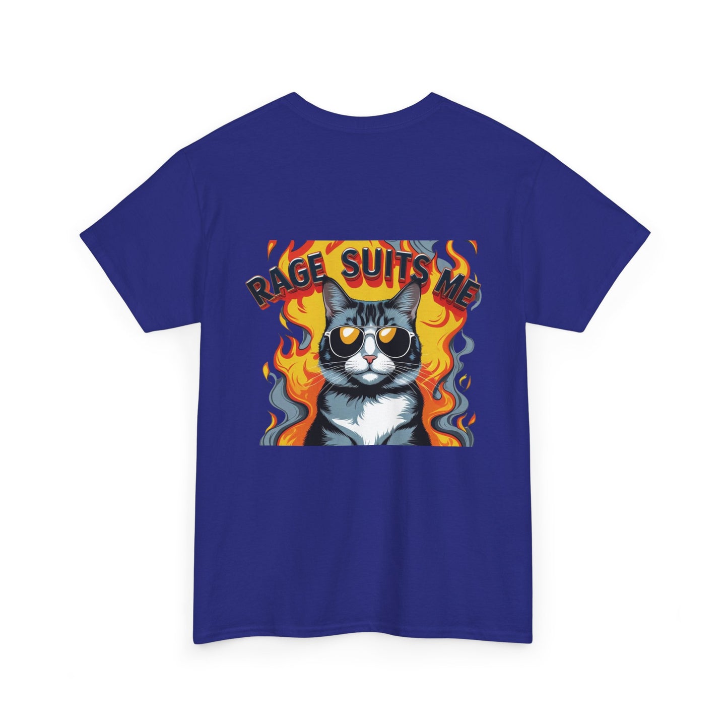 Rage Suit Unisex Heavy Cotton Tee | Cat Lovers Gift, Funny T-Shirt, Cool Graphic Tee, Casual Wear, Birthday Present