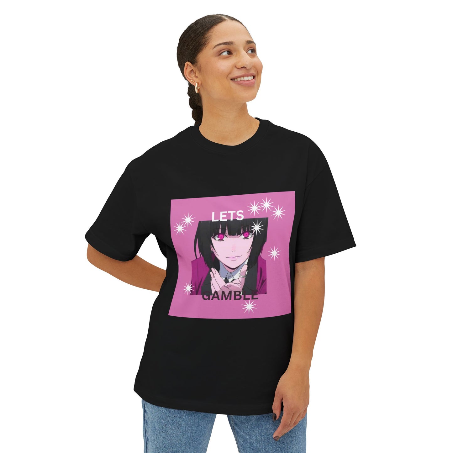 Gambling Themed Unisex Oversized Tee, Anime Kid's Shirt, Casual Wear, Streetwear, Gift for Gamblers, Trendy Graphic Top