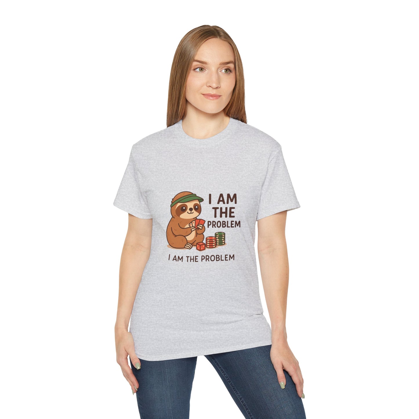 Playful Sloth Graphic Tee - Funny Gift for Animal Lovers, Unisex Cotton Shirt, Casual Wear, Unique Birthday Present, Cute Humor Top