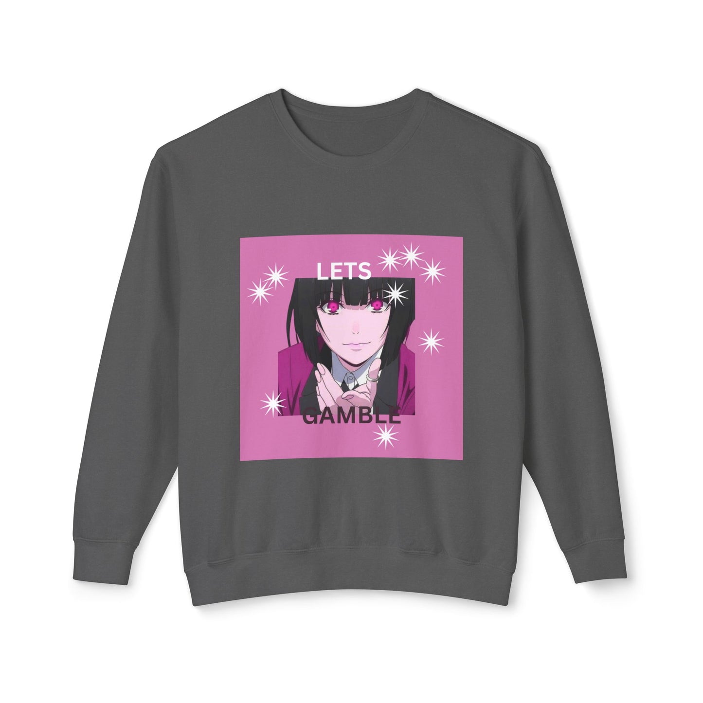 Unisex Lightweight Crewneck Sweatshirt, Lets Gamble Crewneck, Casual Gaming Apparel, Comfortable Sweatshirt Gift, Relaxed Fit Streetwear