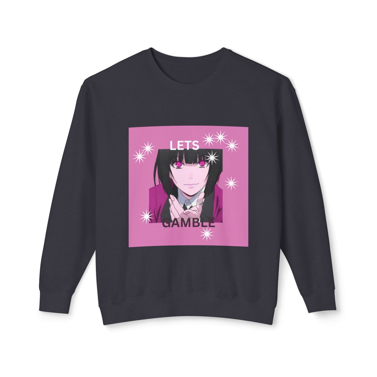 Unisex Lightweight Crewneck Sweatshirt, Lets Gamble Crewneck, Casual Gaming Apparel, Comfortable Sweatshirt Gift, Relaxed Fit Streetwear