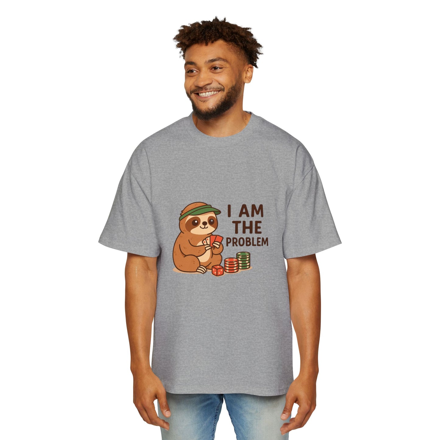 Playful Oversized Men’s Tee with Fun Graphics - Ideal for Casual Days, Gift, Humor, Parties, or Relaxing