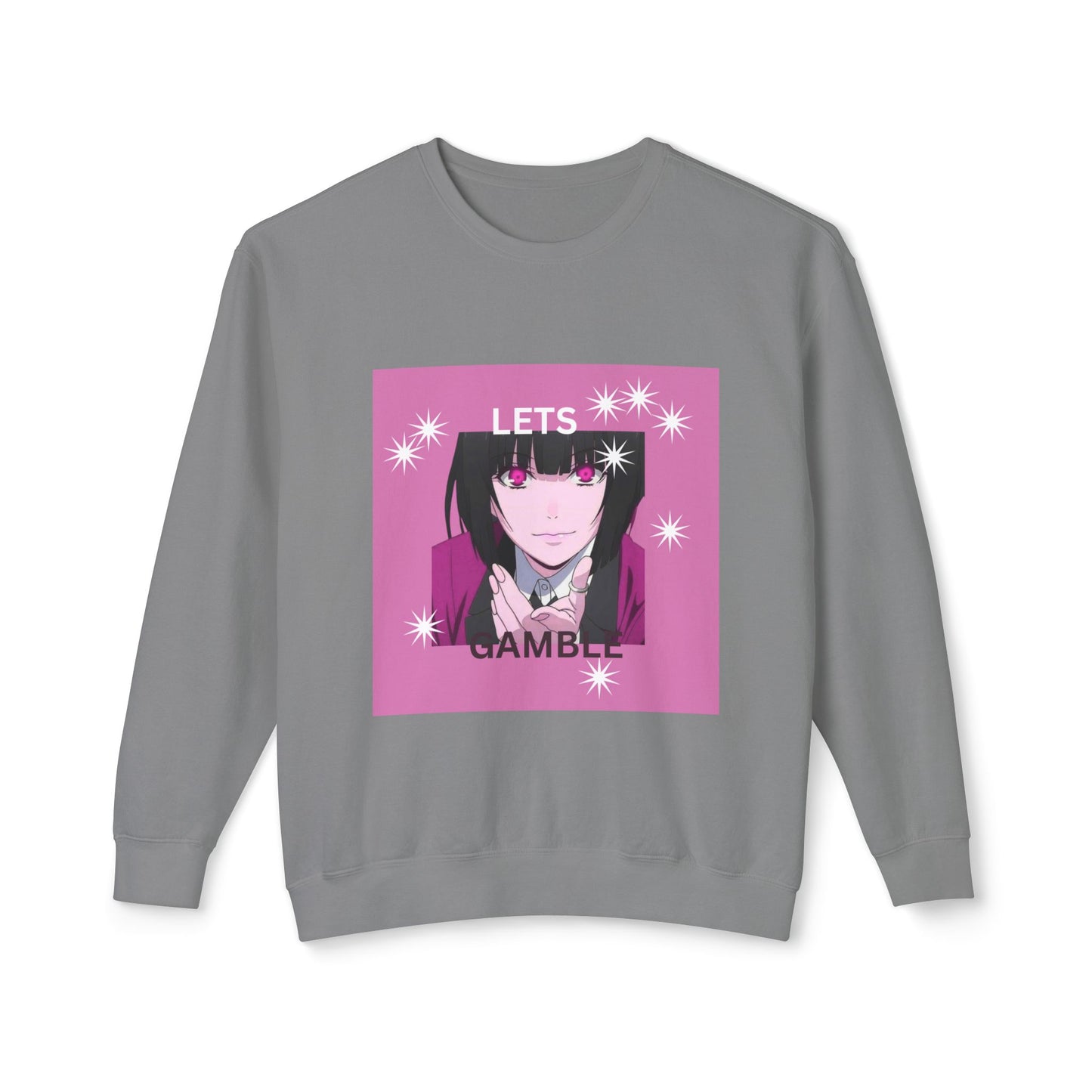 Unisex Lightweight Crewneck Sweatshirt, Lets Gamble Crewneck, Casual Gaming Apparel, Comfortable Sweatshirt Gift, Relaxed Fit Streetwear