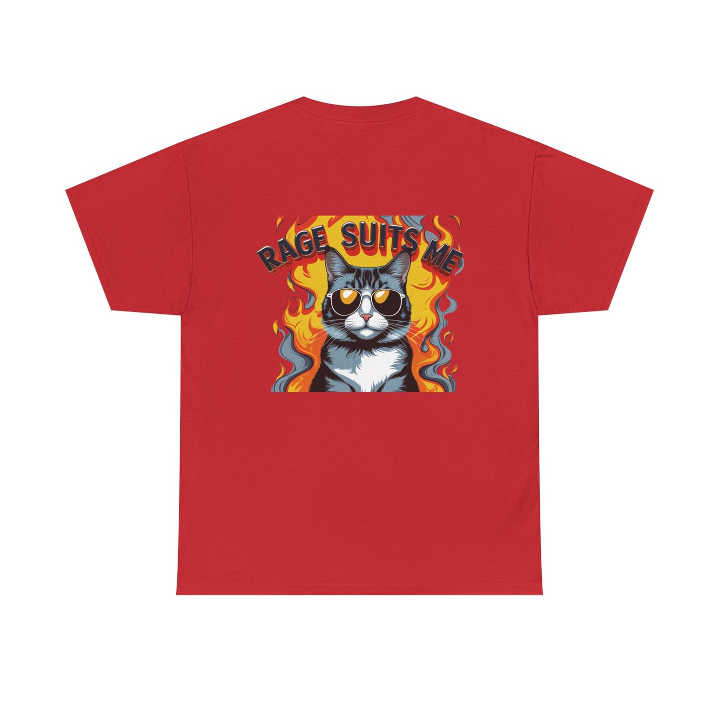 Rage Suit Unisex Heavy Cotton Tee | Cat Lovers Gift, Funny T-Shirt, Cool Graphic Tee, Casual Wear, Birthday Present