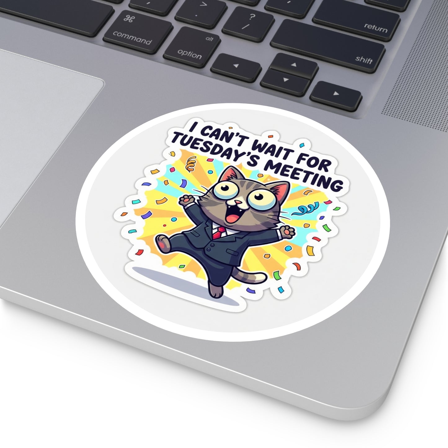 Exciting Round Stickers for Meetings, Fun Office Decor, Cat Lover Gifts, Motivational Stickers, Indoor/Outdoor Use