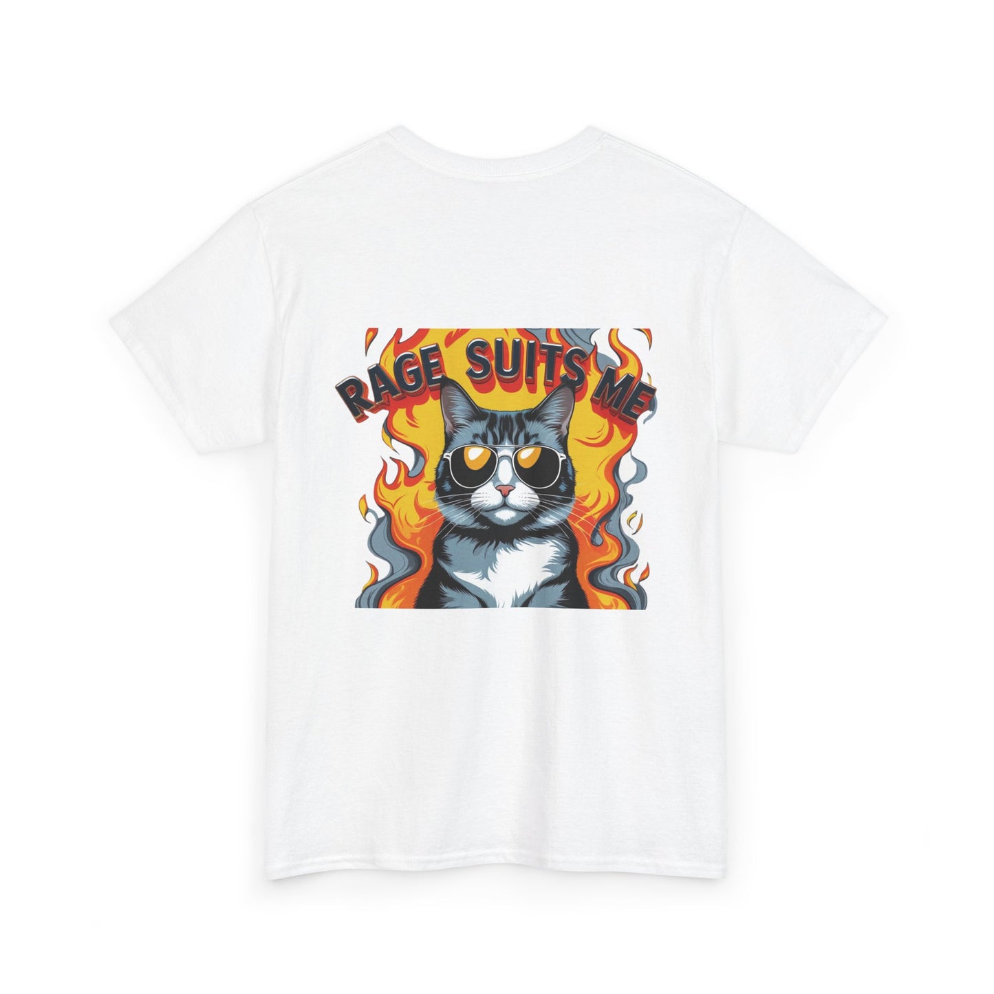 Rage Suit Unisex Heavy Cotton Tee | Cat Lovers Gift, Funny T-Shirt, Cool Graphic Tee, Casual Wear, Birthday Present
