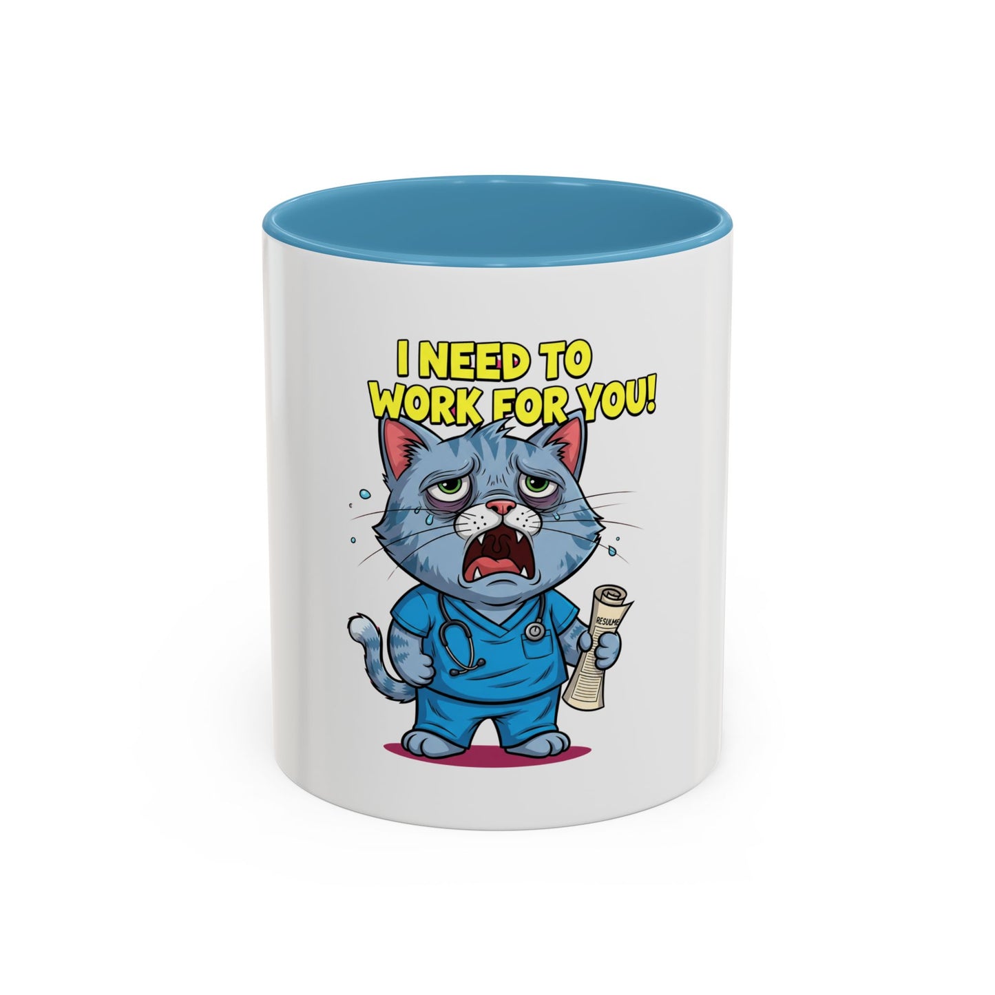Funny Cat Coffee Mug, Gift for Cat Lovers, Office Humor Mug, Cute Animal Cup, Unique Gift for Birthdays