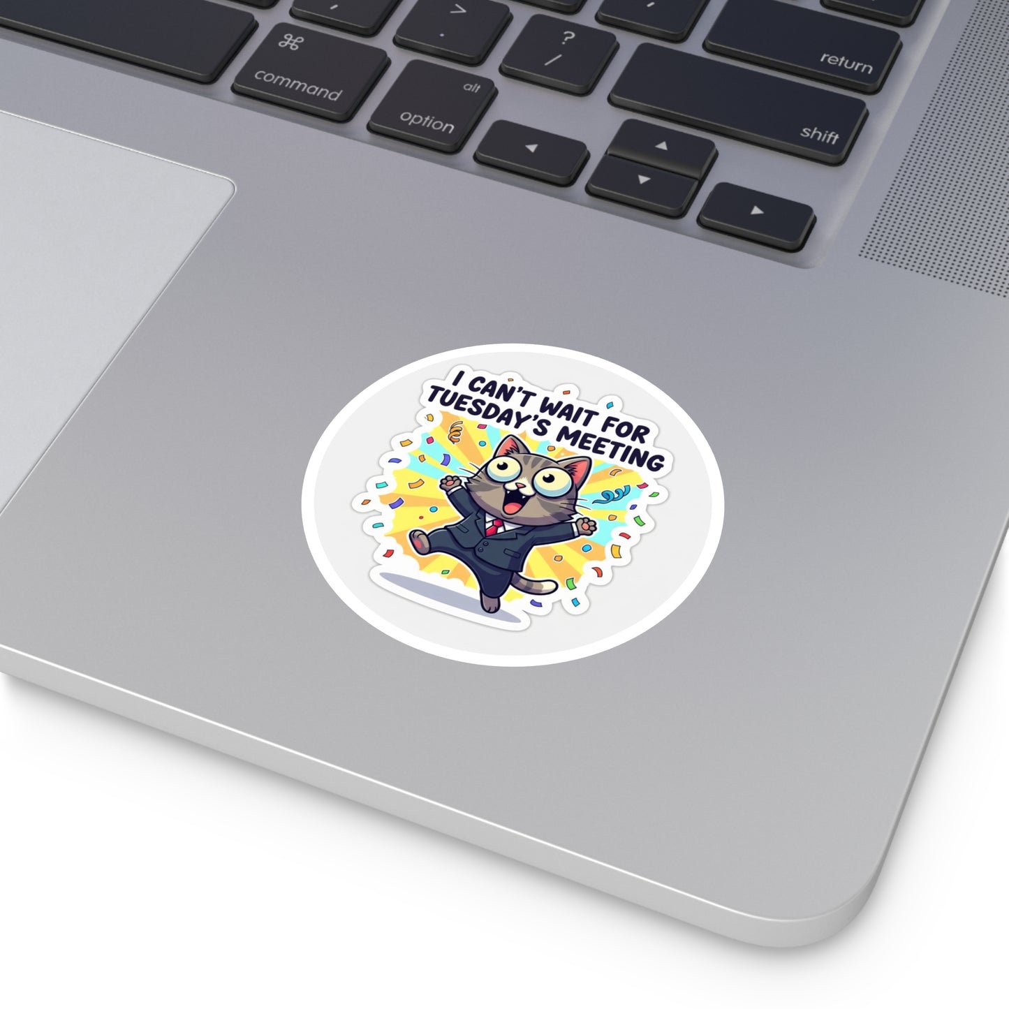 Exciting Round Stickers for Meetings, Fun Office Decor, Cat Lover Gifts, Motivational Stickers, Indoor/Outdoor Use