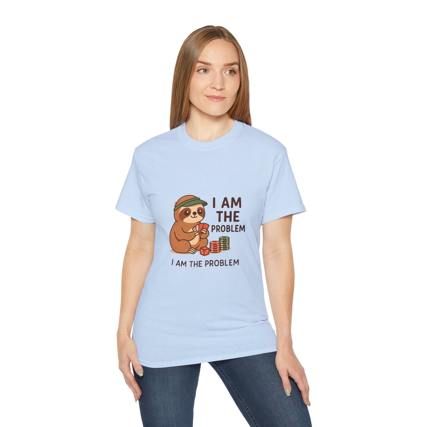 Playful Sloth Graphic Tee - Funny Gift for Animal Lovers, Unisex Cotton Shirt, Casual Wear, Unique Birthday Present, Cute Humor Top