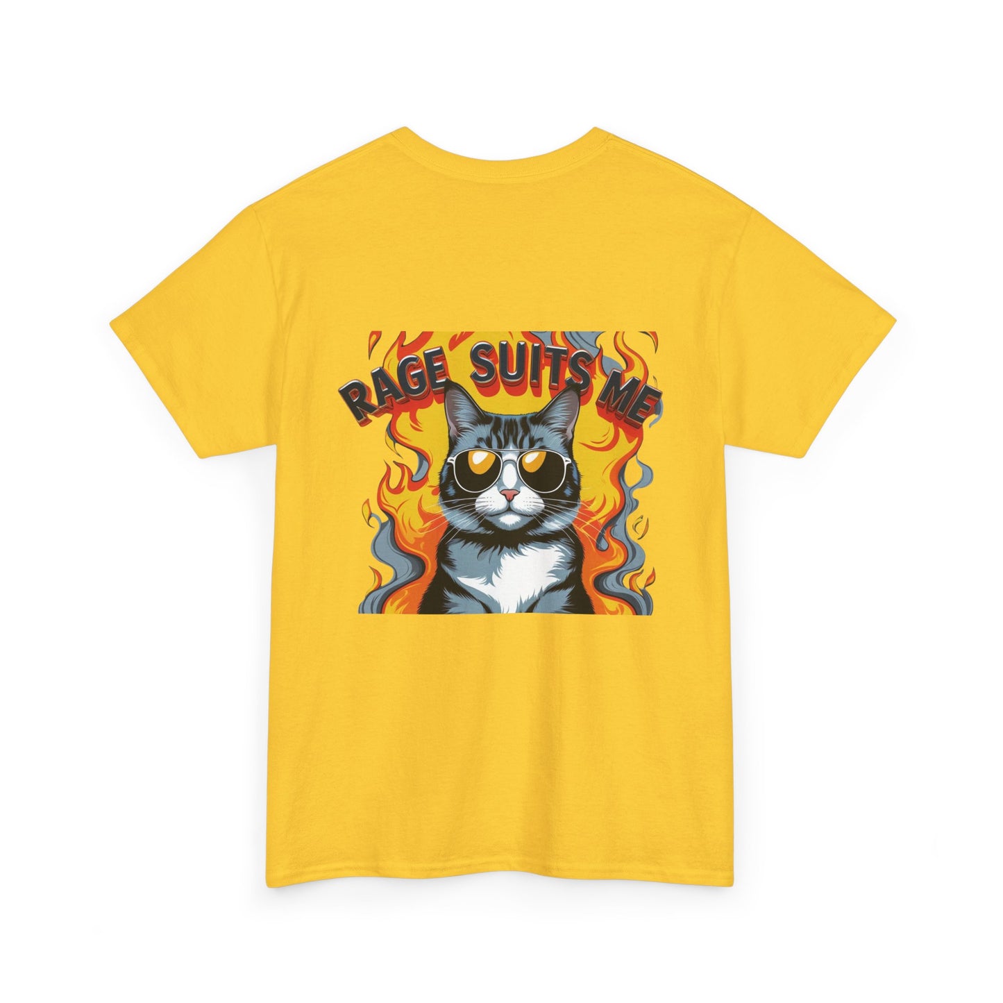 Rage Suit Unisex Heavy Cotton Tee | Cat Lovers Gift, Funny T-Shirt, Cool Graphic Tee, Casual Wear, Birthday Present