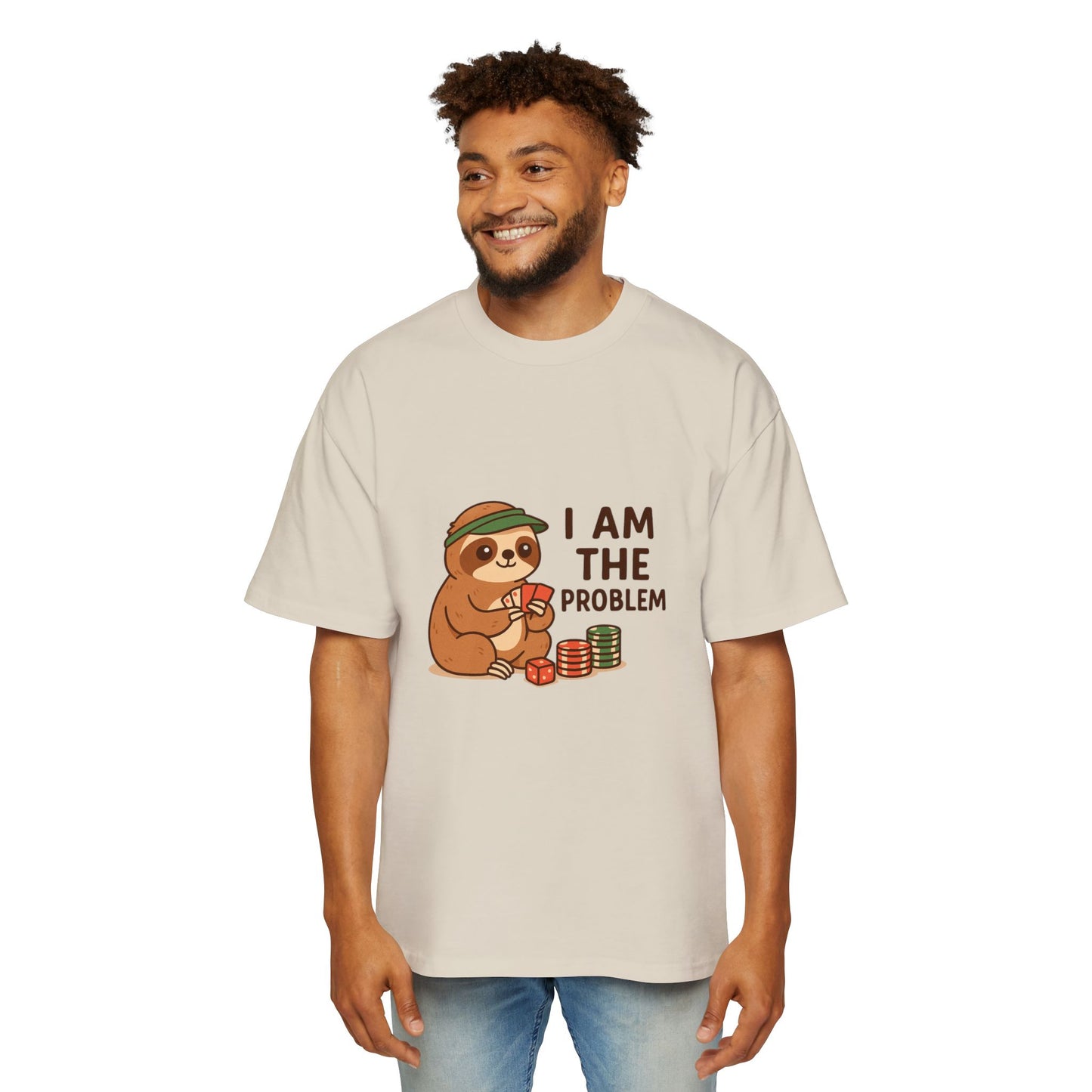 Playful Oversized Men’s Tee with Fun Graphics - Ideal for Casual Days, Gift, Humor, Parties, or Relaxing
