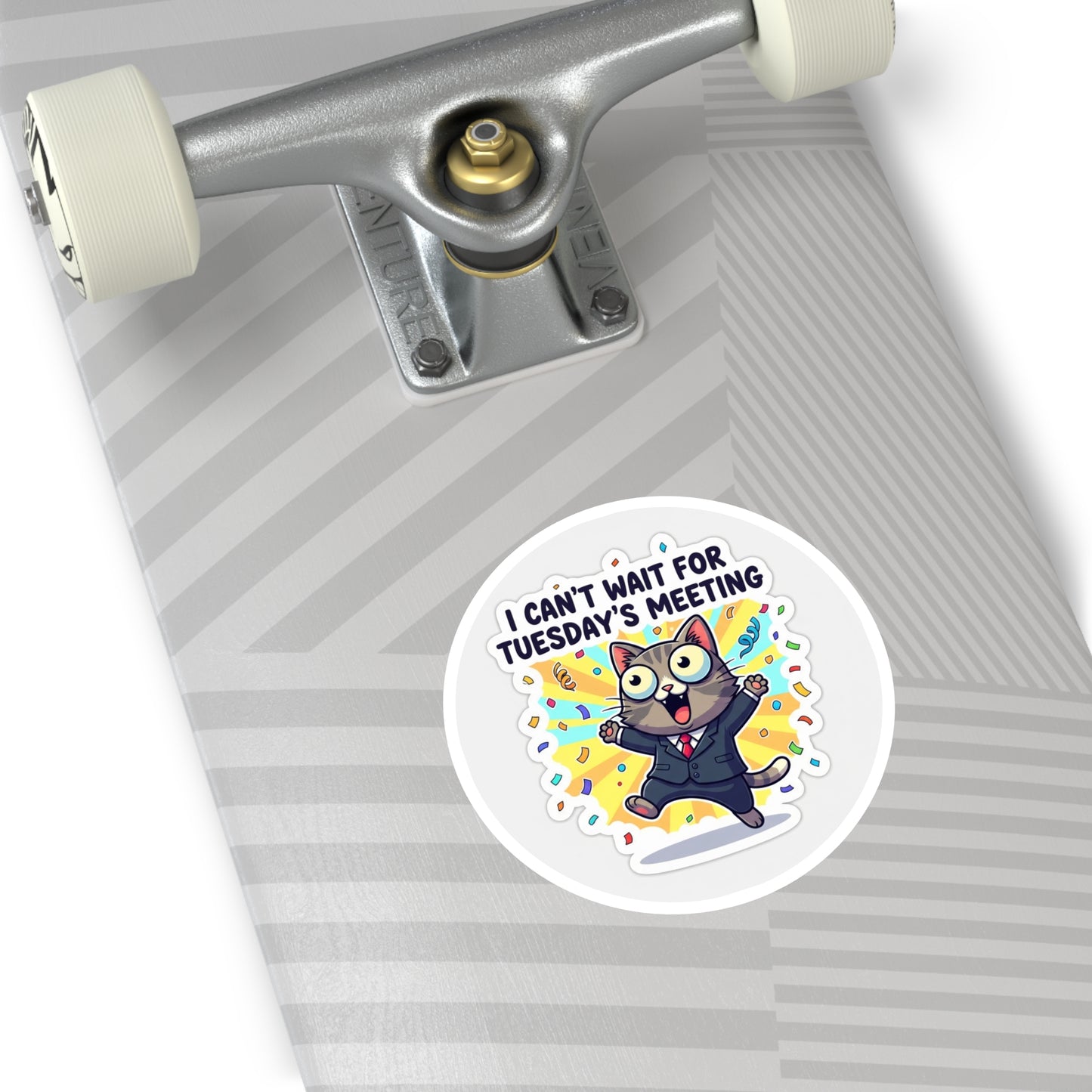 Exciting Round Stickers for Meetings, Fun Office Decor, Cat Lover Gifts, Motivational Stickers, Indoor/Outdoor Use