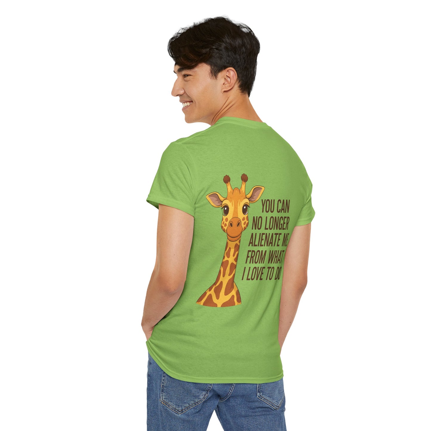 Giraffe Quote Tee, Cute Animal Shirt for Nature Lovers, Unisex Cotton T-Shirt, Gift for Birthdays, Wildlife Enthusiasts, Fun Casual Wear