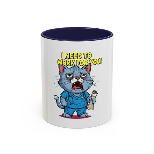 Funny Cat Coffee Mug, Gift for Cat Lovers, Office Humor Mug, Cute Animal Cup, Unique Gift for Birthdays