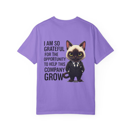 Grateful Cat T-shirt, Unisex Tee, Funny Cat Shirt, Gift for Cat Lovers, Casual Wear, Unique Gift Idea