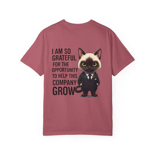 Grateful Cat T-shirt, Unisex Tee, Funny Cat Shirt, Gift for Cat Lovers, Casual Wear, Unique Gift Idea